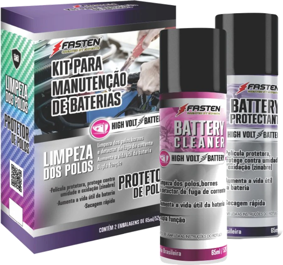Embalagem Fasten Kit Manutenção de Baterias